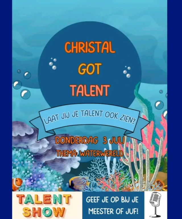 𝕊ℂℍ𝕆𝕆𝕃𝔽𝔼𝔼𝕊𝕋 🎉 𝕮𝖍𝖗𝖎𝖘𝖙𝖆𝖑 𝖌𝖔𝖙 𝖙𝖆𝖑𝖊𝖓𝖙Afgelopen donderdag hebben wij het schoolfeest gevierd. We zijn gestart met een talentenshow! Wat een talenten en moed om dit voor de hele school te doen. Daarna was het tijd voor de Waterspelen, schminken en de stormbaan! Een fantastische dag!Grote dank aan de ouders van de AC die dit allemaal hebben geregeld. ➡️ Swipe voor de foto's en een filmpje van de talentenshow! #noorderbasis #christal #Waterspelen #Christalgottalent #talentenshow