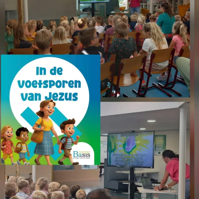 Wij zijn weer gestart! Zo leuk om de kinderen weer te zien! Ons jaarthema is: "In de voetsporen van Jezus". Dat spoor willen we volgen en gaan, ook tijdens onze lessen op school.